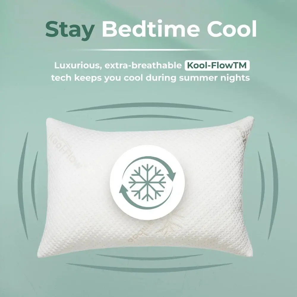NWT Snuggle-Pedic Memory Foam Pillow - Queen, Side/Stomach/Back Sleepers white
